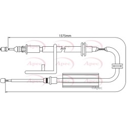 Handbrake Cable APEC CAB1267 OE Ref LR007496