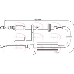 Handbrake Cable APEC CAB1268 OE Ref LR008807