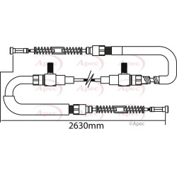 Handbrake Cable APEC CAB1271 OE Ref BAU4558