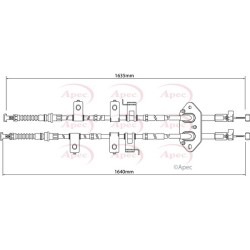 Handbrake Cable APEC CAB1275 OE Ref G22C44410C