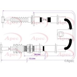 Handbrake Cable APEC CAB1277 OE Ref NC1044420A