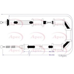 Handbrake Cable APEC CAB1278 OE Ref 51882836