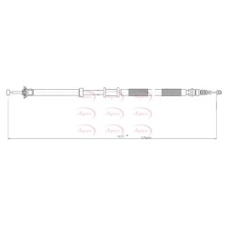Handbrake Cable APEC CAB1279 OE Ref 46829766