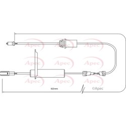 Handbrake Cable APEC CAB1281 OE Ref 2034200285