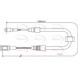 Handbrake Cable APEC CAB1282 OE Ref 9044200385