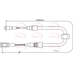 Handbrake Cable APEC CAB1283 OE Ref 2D0609701B