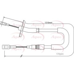 Handbrake Cable APEC CAB1284 OE Ref 2D0609721