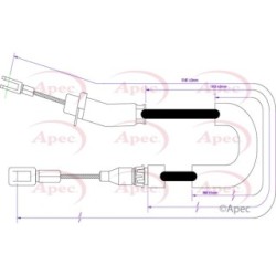 Handbrake Cable APEC CAB1285 OE Ref 9014202885