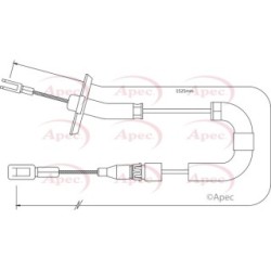 Handbrake Cable APEC CAB1287 OE Ref 2D0609722