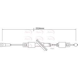 Handbrake Cable APEC CAB1290 OE Ref 9064205285