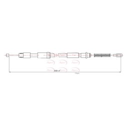 Handbrake Cable APEC CAB1291 OE Ref 9064204585
