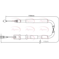Handbrake Cable APEC CAB1292 OE Ref 9064206985