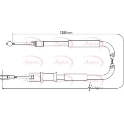 Handbrake Cable APEC CAB1293 OE Ref 6394270438