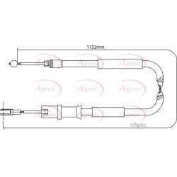 Handbrake Cable APEC CAB1294 OE Ref 6394270538