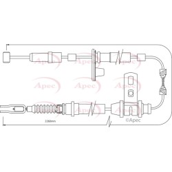 Handbrake Cable APEC CAB1296 OE Ref 46819335