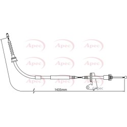 Handbrake Cable APEC CAB1297 OE Ref 34411514214