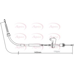 Handbrake Cable APEC CAB1299 OE Ref 34411514215