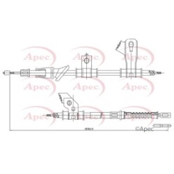 Handbrake Cable APEC CAB1302 OE Ref 4544200385