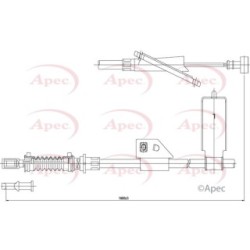 Handbrake Cable APEC CAB1304 OE Ref 36531BN80A