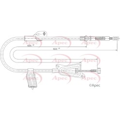 Handbrake Cable APEC CAB1305 OE Ref 36531BU000
