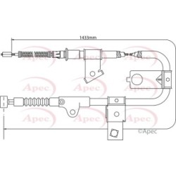Handbrake Cable APEC CAB1308 OE Ref 365304F100