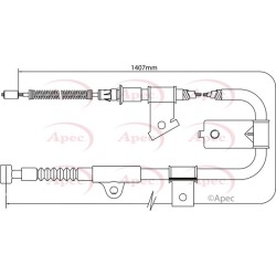 Handbrake Cable APEC CAB1309 OE Ref 365314F100