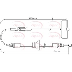 Handbrake Cable APEC CAB1313 OE Ref 73168827