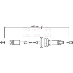 Handbrake Cable APEC CAB1314 OE Ref 91166640