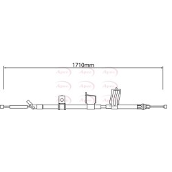 Handbrake Cable APEC CAB1318 OE Ref 36530JD00A
