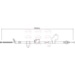 Handbrake Cable APEC CAB1320 OE Ref 36531EY10A
