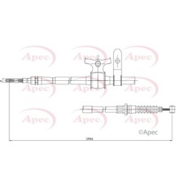 Handbrake Cable APEC CAB1321 OE Ref UR6144410A