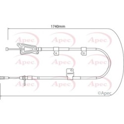 Handbrake Cable APEC CAB1322 OE Ref 365308H30A