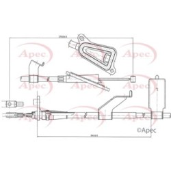 Handbrake Cable APEC CAB1324 OE Ref 365318H30A