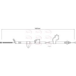 Handbrake Cable APEC CAB1325 OE Ref 36530JG00A