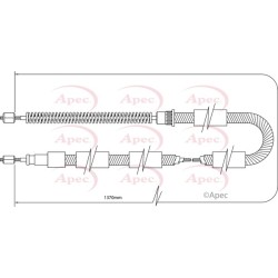 Handbrake Cable APEC CAB1328 OE Ref 474563