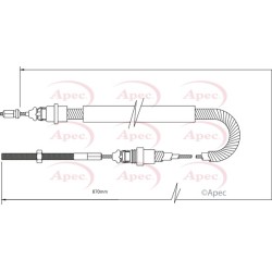 Handbrake Cable APEC CAB1330 OE Ref 4060870