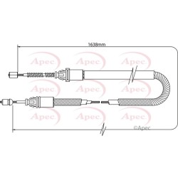 Handbrake Cable APEC CAB1332 OE Ref 4745N4