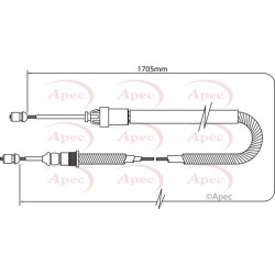 Handbrake Cable APEC CAB1333 OE Ref 4745N5