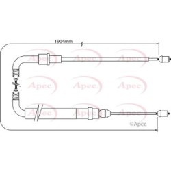 Handbrake Cable APEC CAB1334 OE Ref 4745Z4