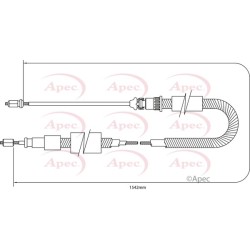 Handbrake Cable APEC CAB1339 OE Ref 96032561