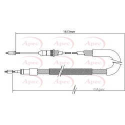 Handbrake Cable APEC CAB1340 OE Ref 4745A2