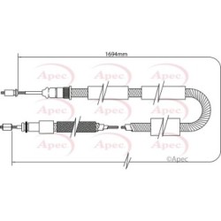 Handbrake Cable APEC CAB1341 OE Ref 4745A1