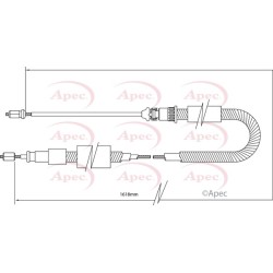 Handbrake Cable APEC CAB1342 OE Ref 96032560