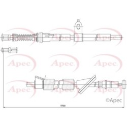Handbrake Cable APEC CAB1343 OE Ref 47510SEAE03