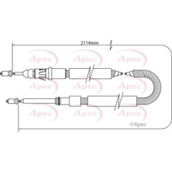 Handbrake Cable APEC CAB1344 OE Ref 474630