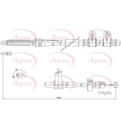 Handbrake Cable APEC CAB1345 OE Ref 597602S250
