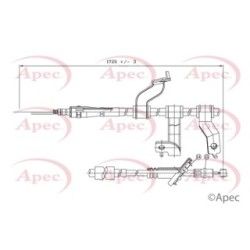 Handbrake Cable APEC CAB1346 OE Ref 597702E300