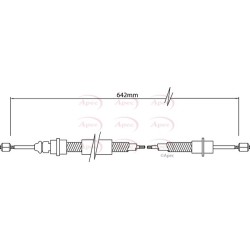 Handbrake Cable APEC CAB1350 OE Ref 4745H4