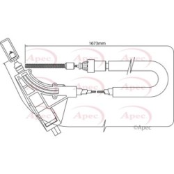 Handbrake Cable APEC CAB1351 OE Ref 9638509080