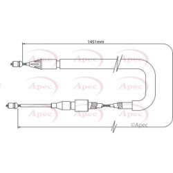 Handbrake Cable APEC CAB1354 OE Ref 8200228260 APEC